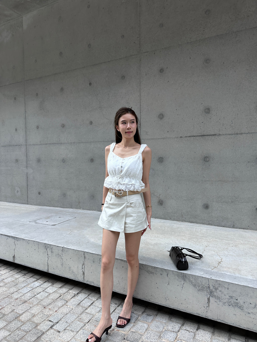 Whole Lace Tied Tank Top