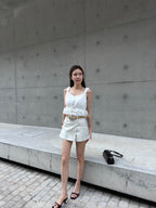 Whole Lace Tied Tank Top