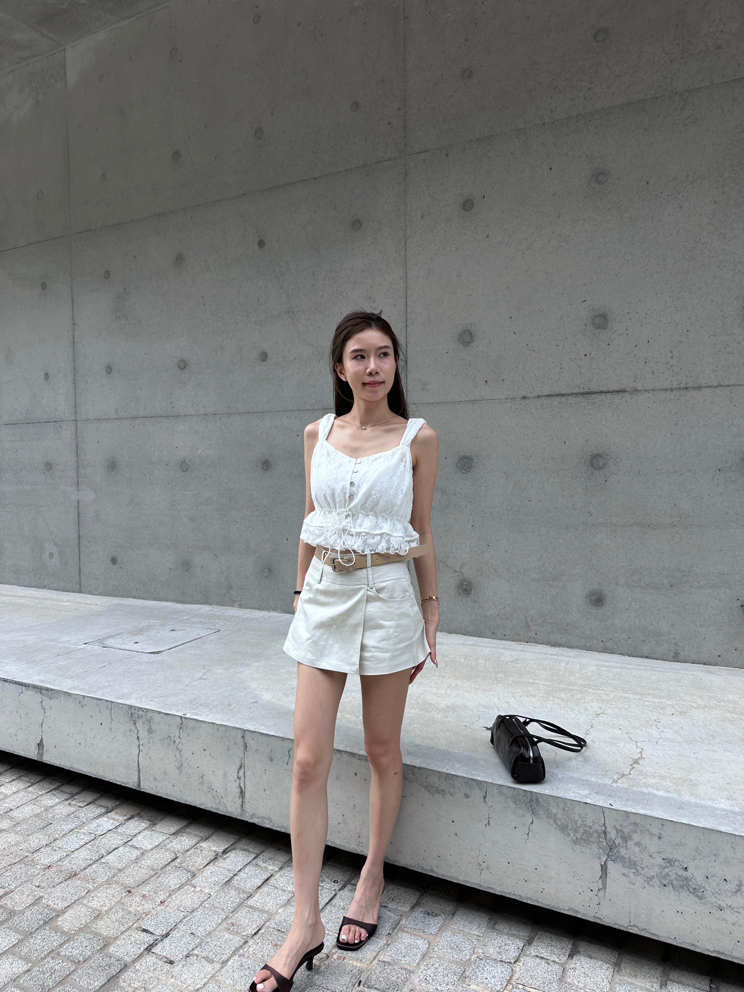 Whole Lace Tied Tank Top