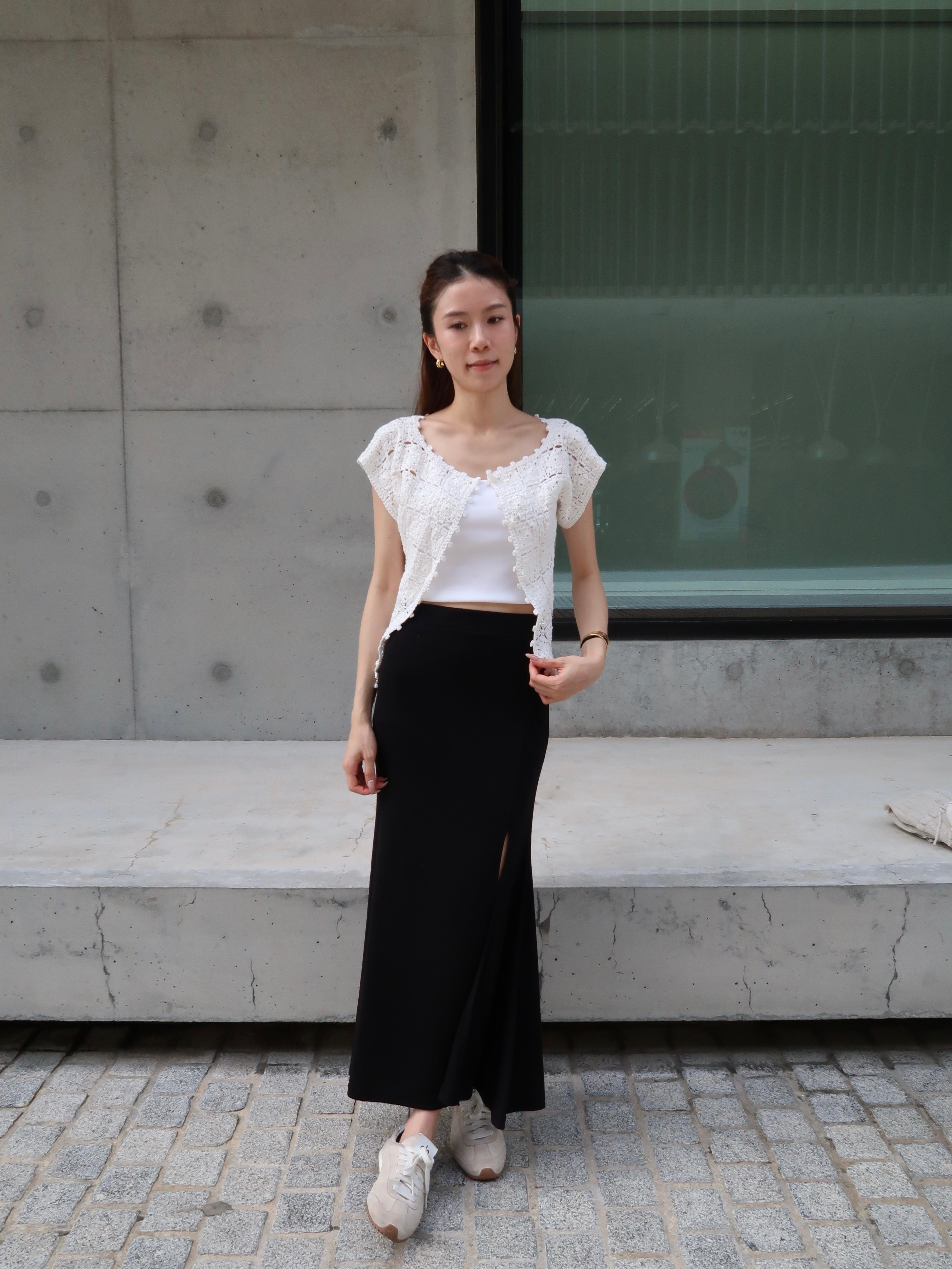 Flowery Knitted T Shirt