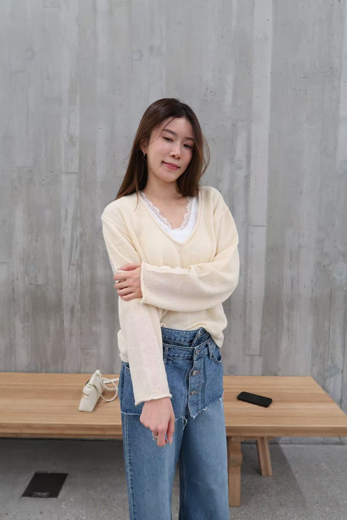 Loose V Neck Top
