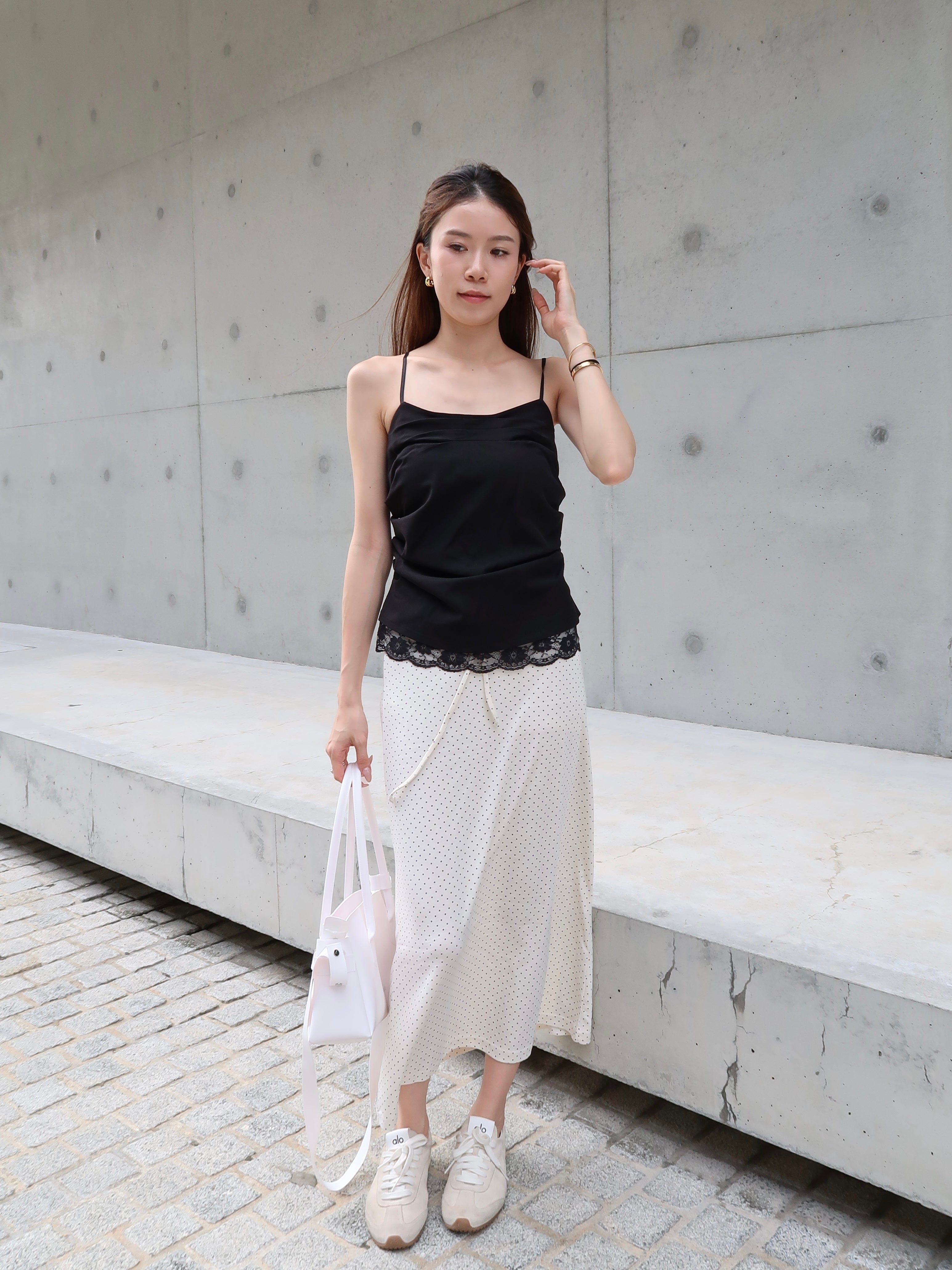 Dotted Cotton Maxi Dress