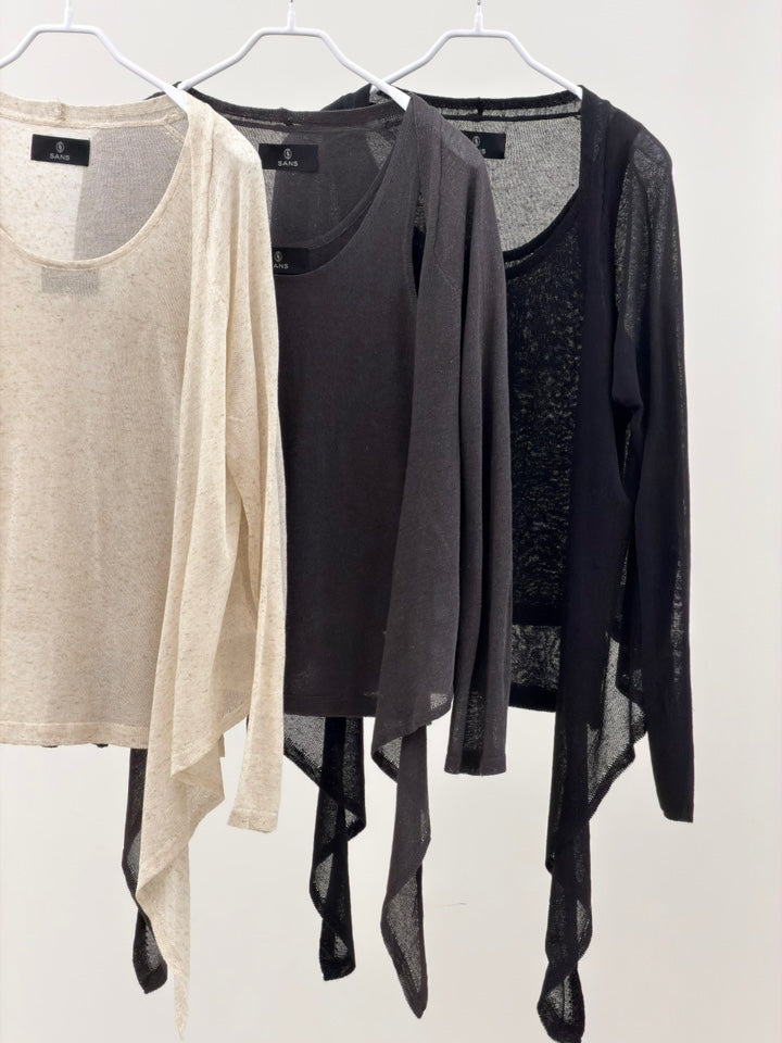 Tank and Tail Cardigan Set
