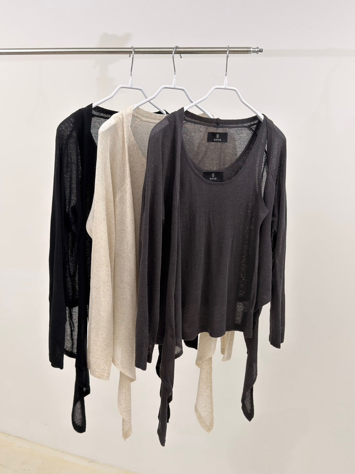 Tank and Tail Cardigan Set