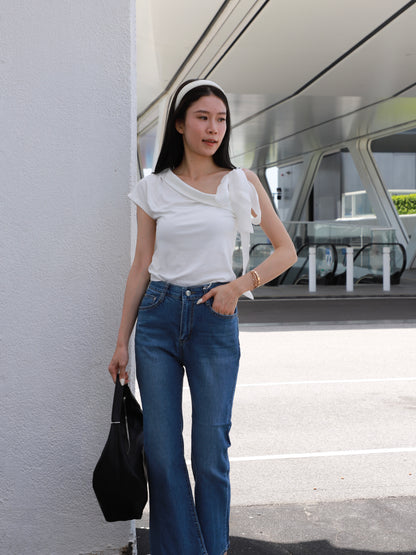 One Ribbon Cotton T Top