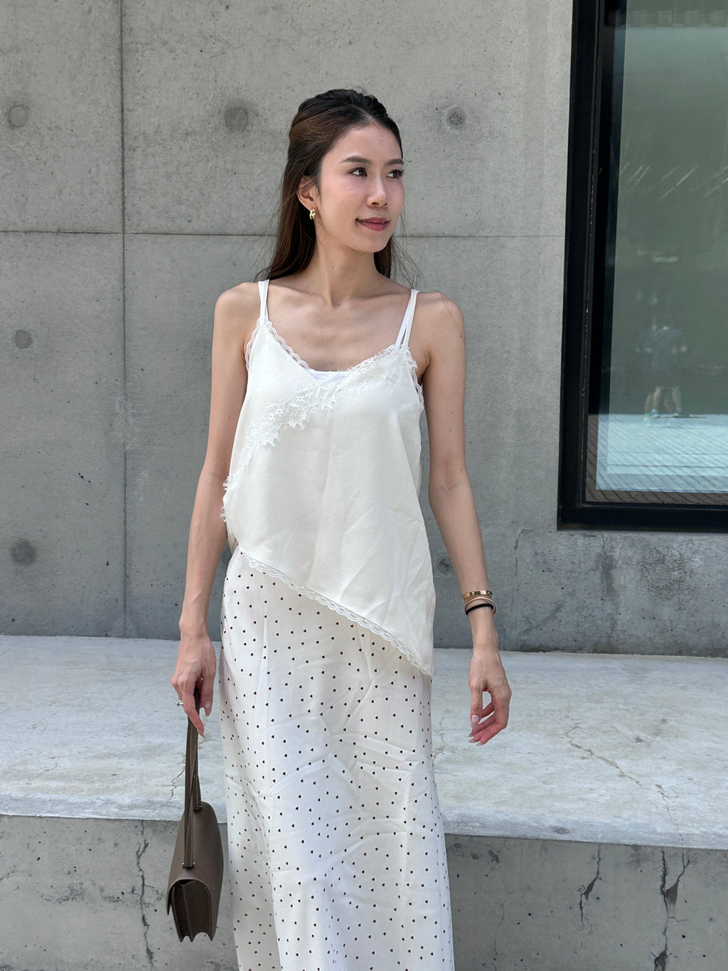 Lace Slide Cut Tank Top