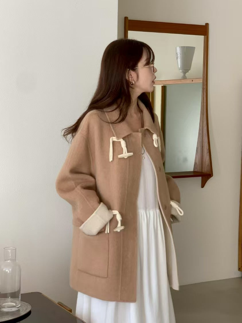 Simple Duffle Collar Jacket