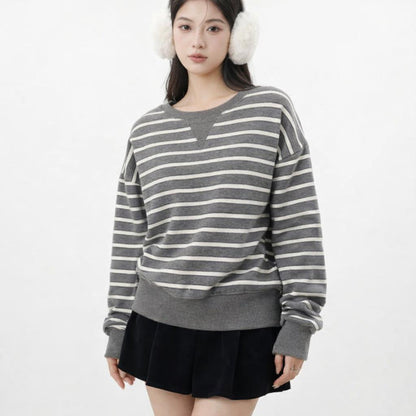 Striped Cotton Sweatshirt