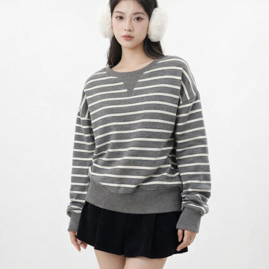 Striped Cotton Sweatshirt