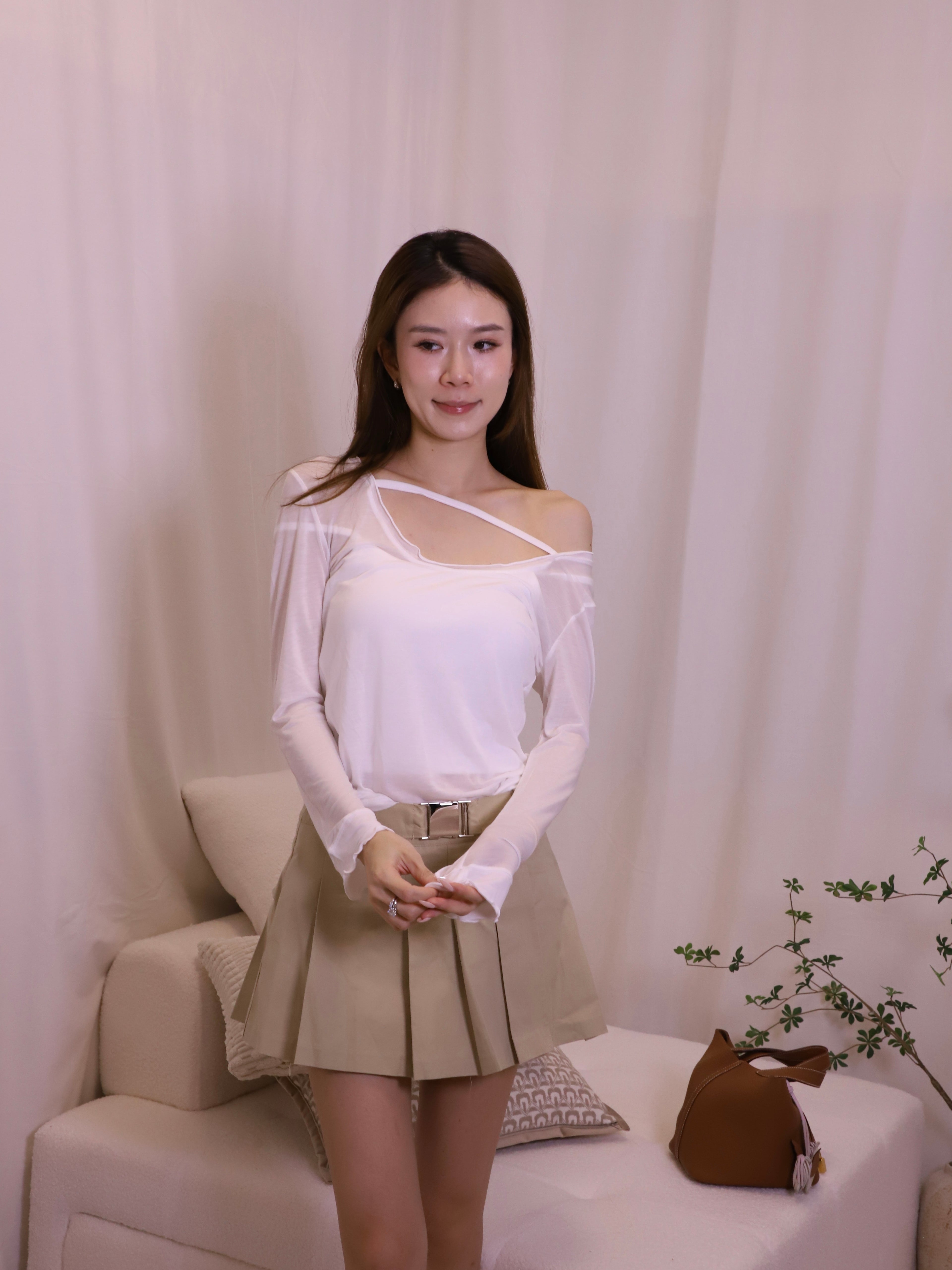 See Through Under Long Sleeves Top