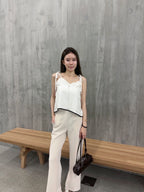 Tied Shoulder Lined Tank Top
