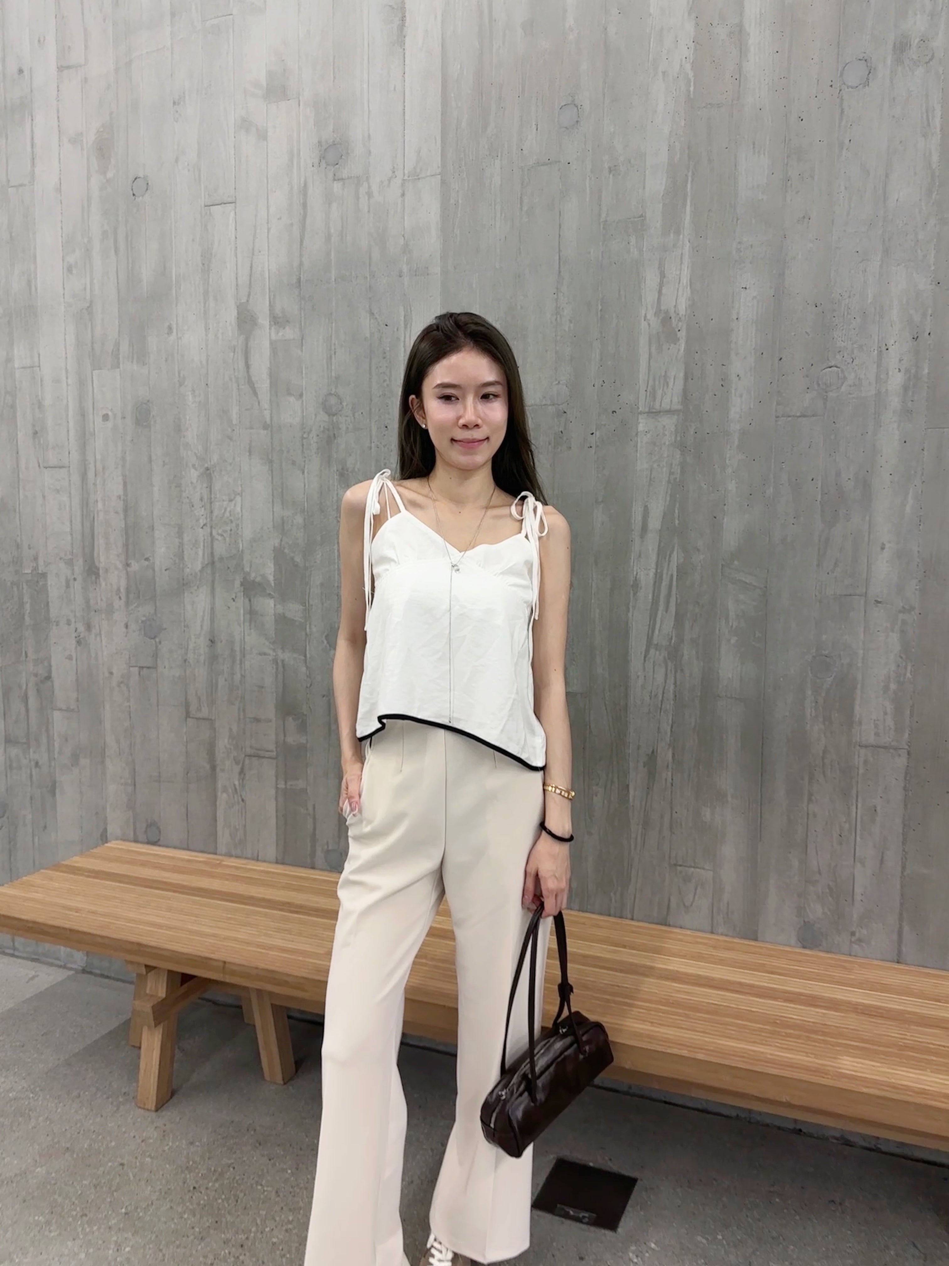 Tied Shoulder Lined Tank Top