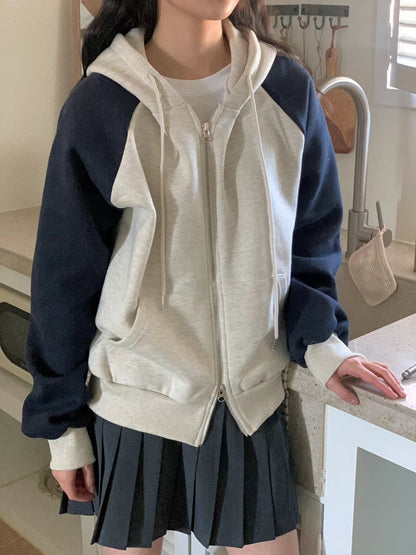 Mix Sleeves Colour Hoodie