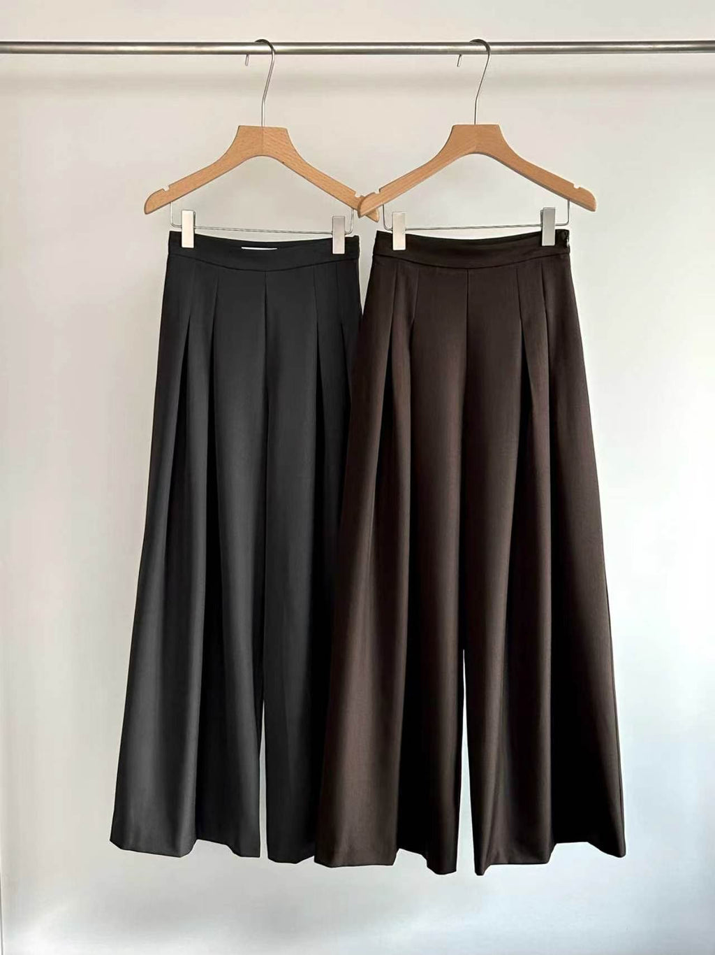 Drapey Pleated Wide Leg Pants