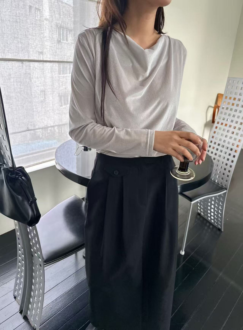Draped Neck Top