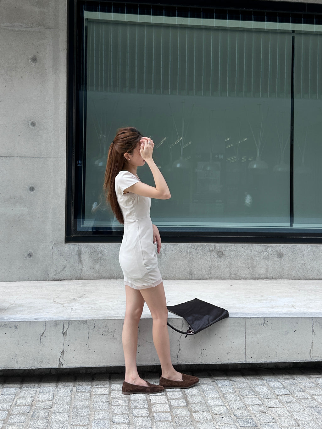 Chiffon Lace Office Mini Dress