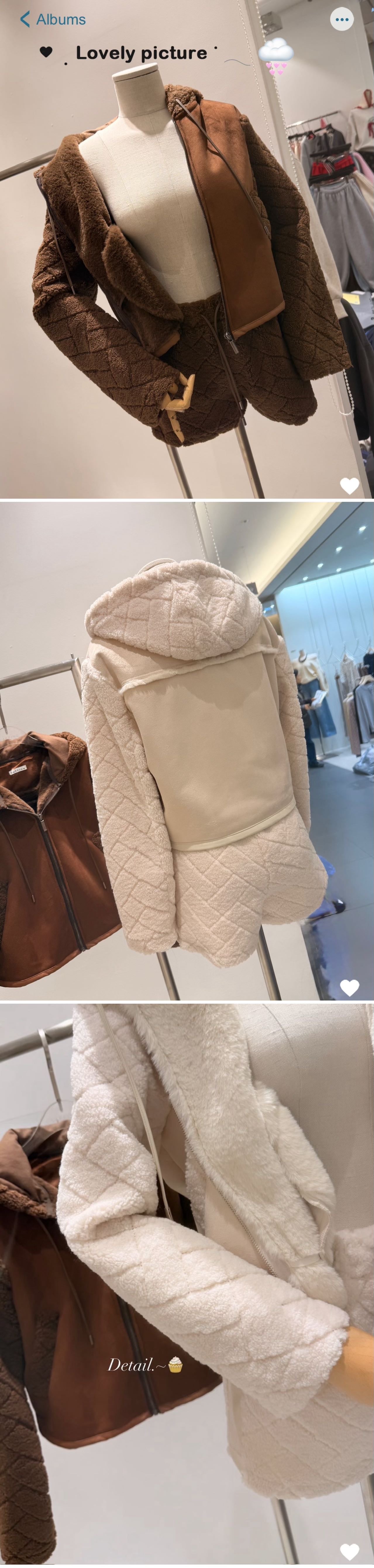 Fluffy Bear Hooded Jacket & Short Set