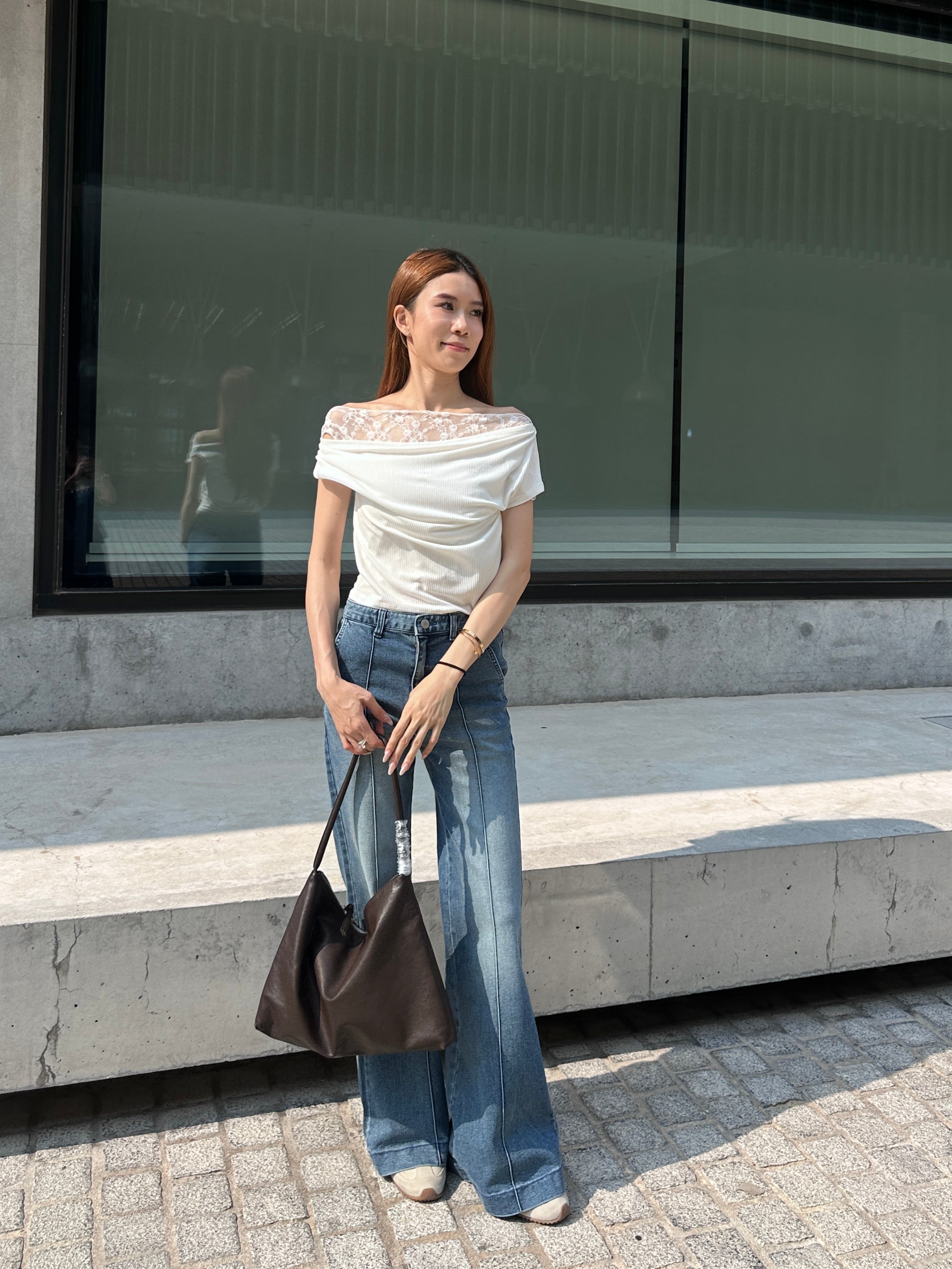 Half Lace Short T Top