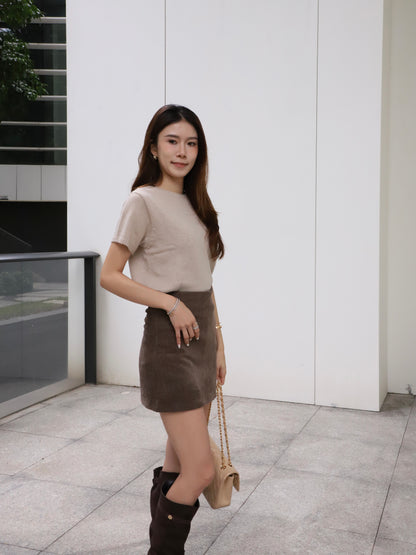 Cashmere & Wool Shorts T Top