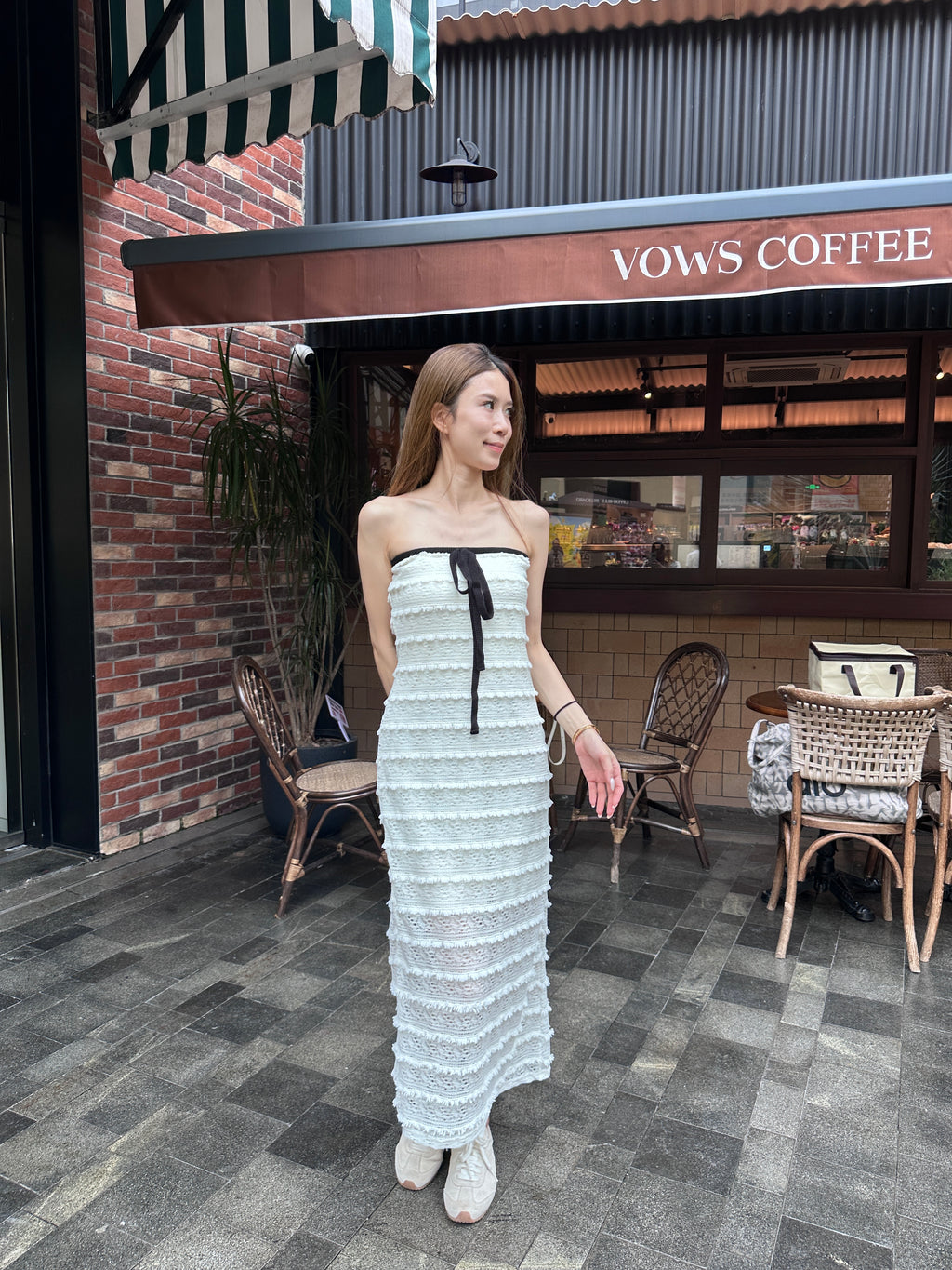 Off Shoulder Ruffles Maxi Dress