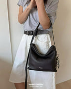 Real Leather Office Zipped Bag 小號 （荔枝皮）