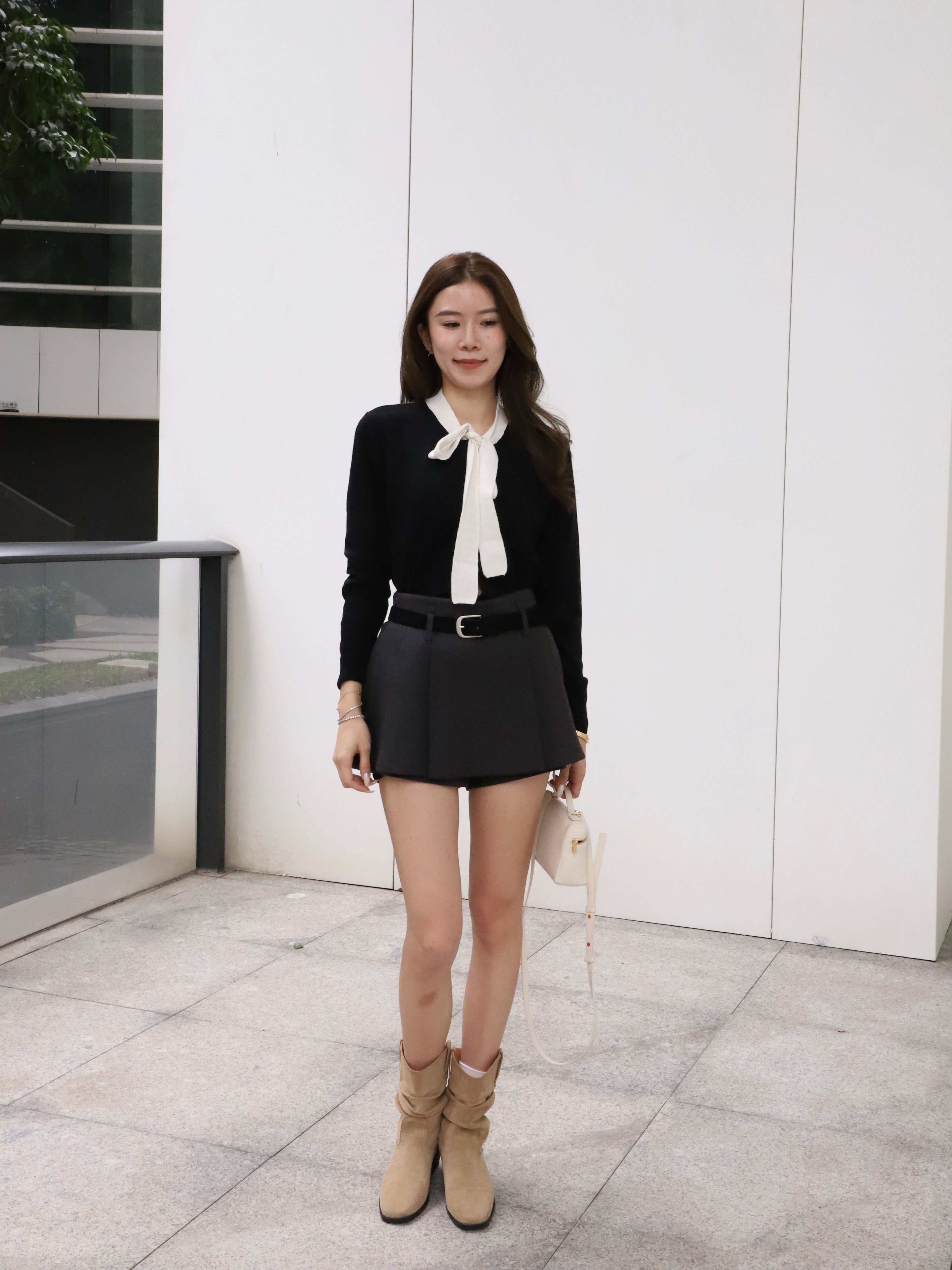 Tied Gold Button Wool Cardigan