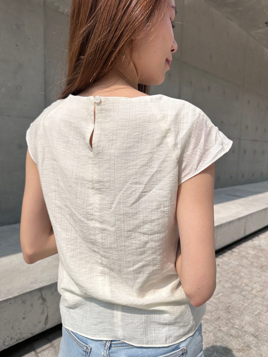 Chiffon Cross Waist T Top