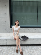 Chiffon Lace Office Mini Dress