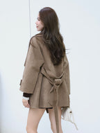 Doubled Wool Mid Length Jacket