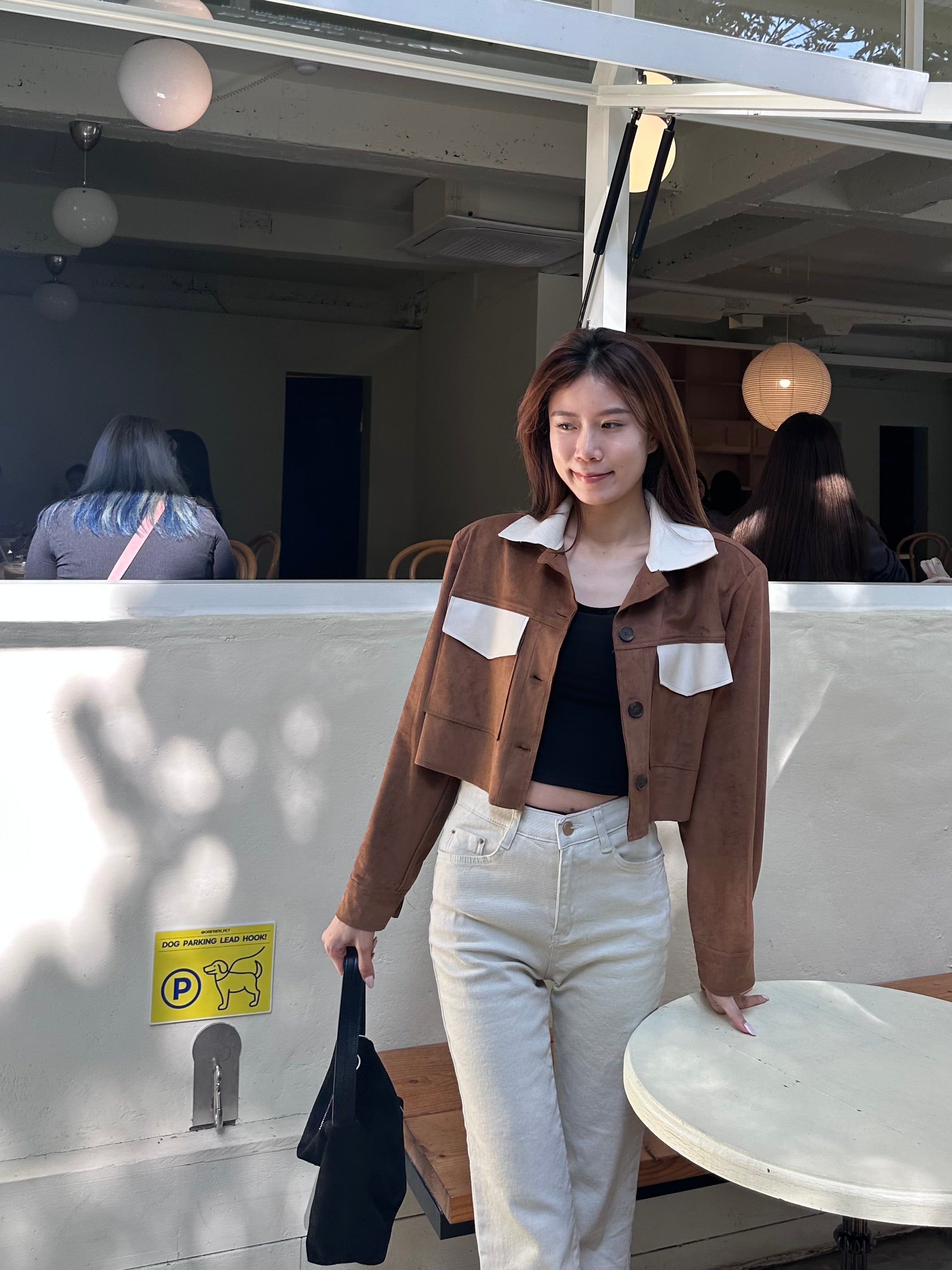 Mix Leather Shirt Jacket