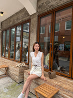 Mix Tied Cargo Skirt