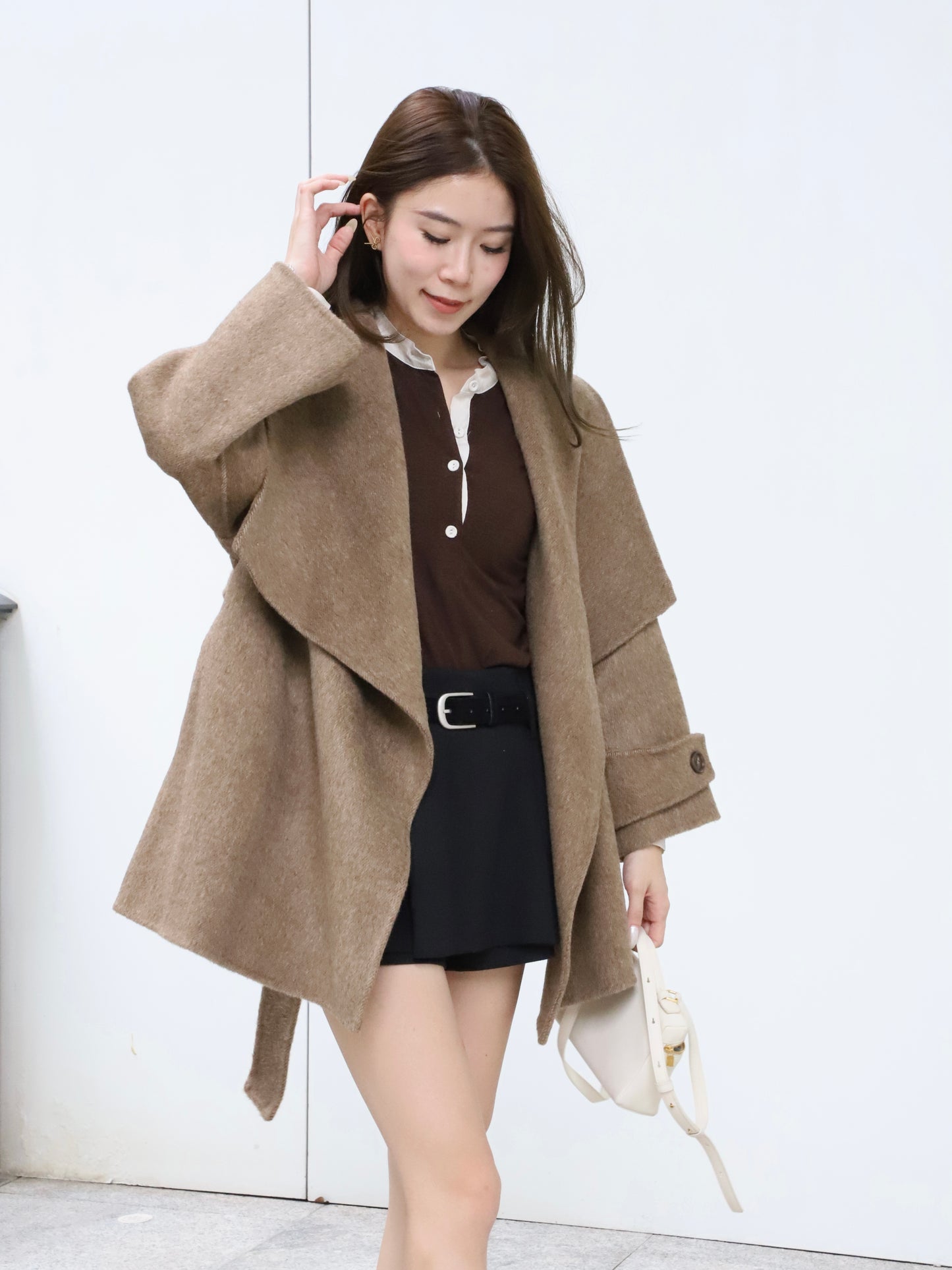 Doubled Wool Mid Length Jacket