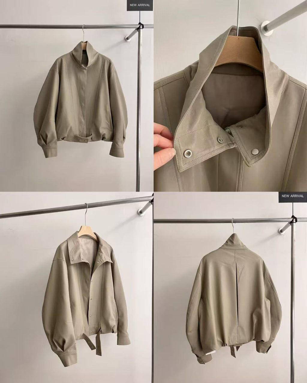 Stand Collar Cropped Jacket