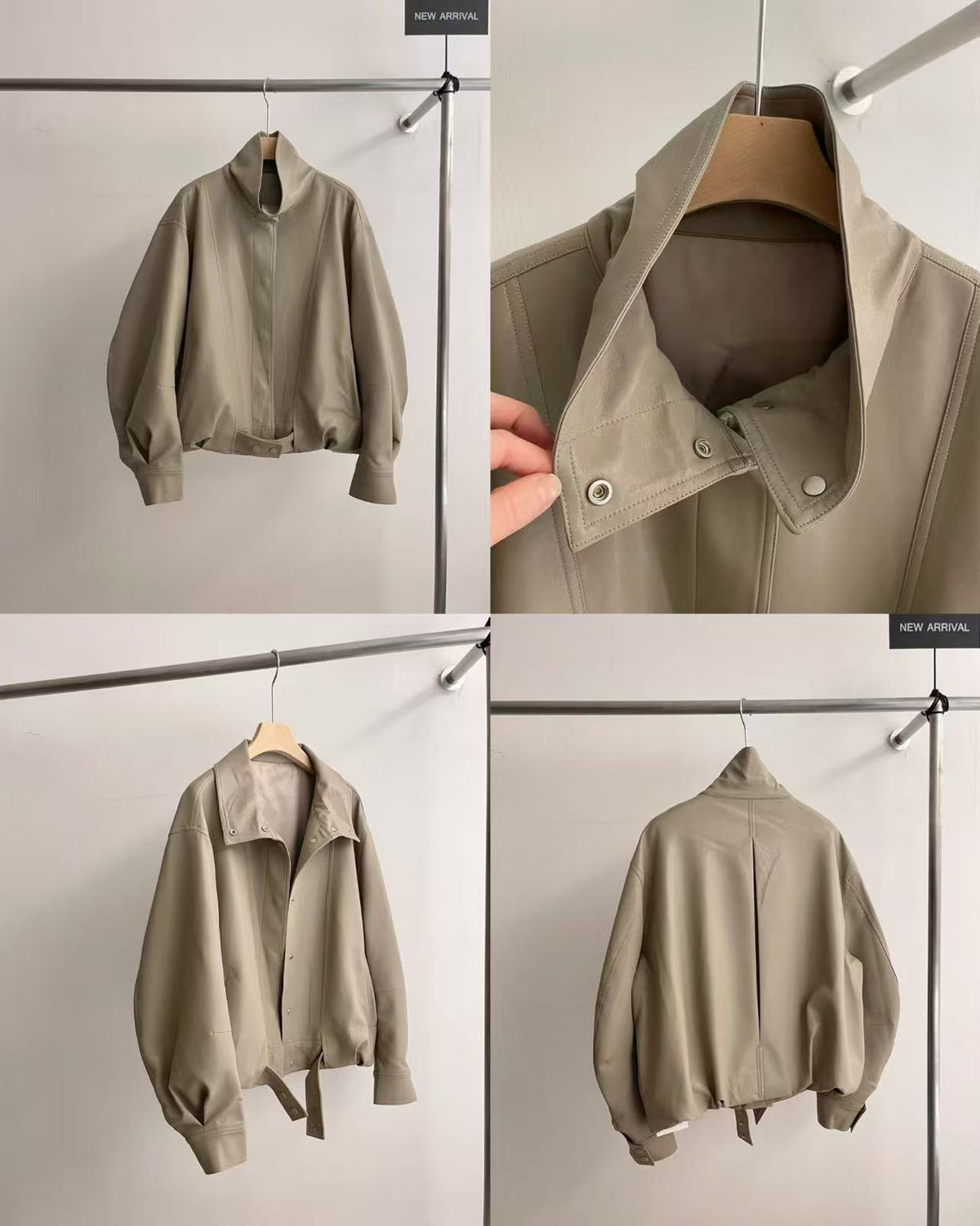 Stand Collar Cropped Jacket