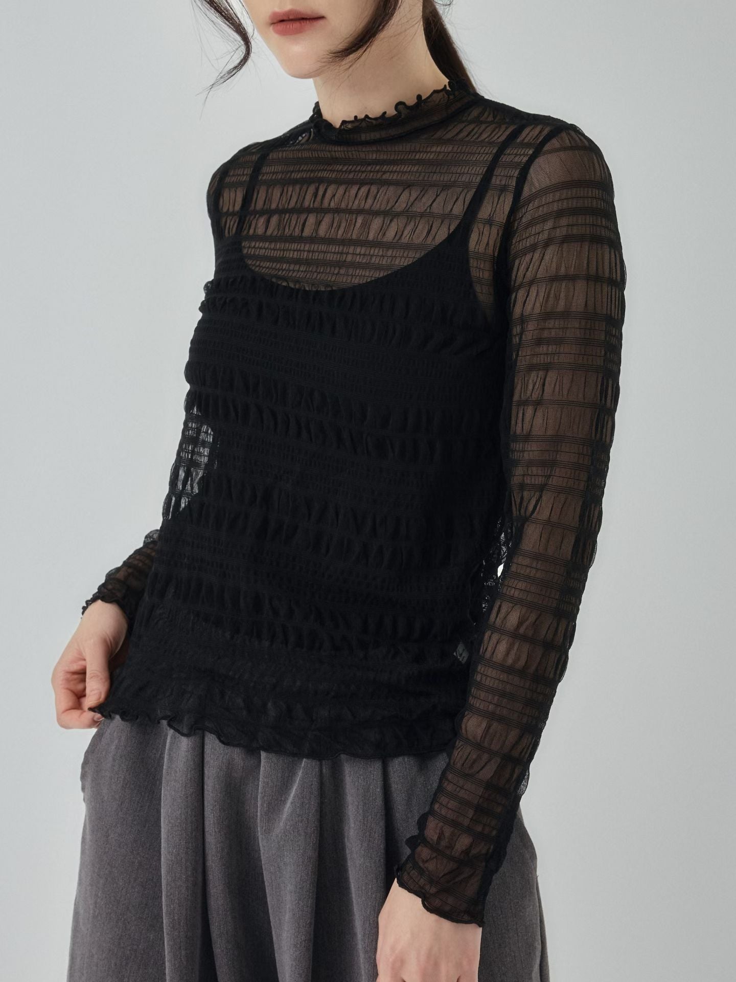 Whole Lace See Through Base Top