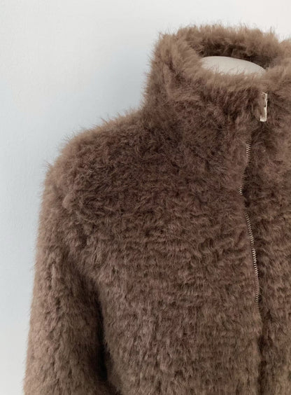 Fluffy Bear Cropped Jacket