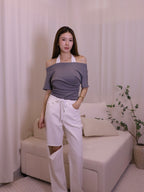 Cross Neck Doubled Base T Top