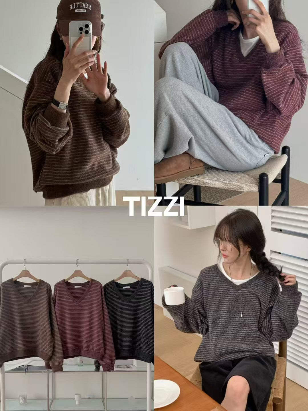 Stripe V-Neck Top