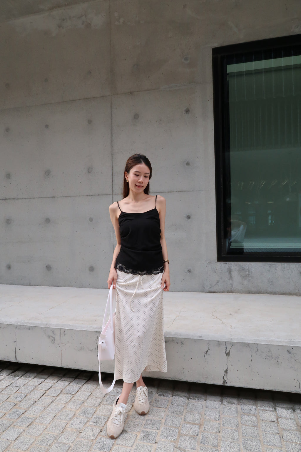 Dotted Cotton Maxi Dress