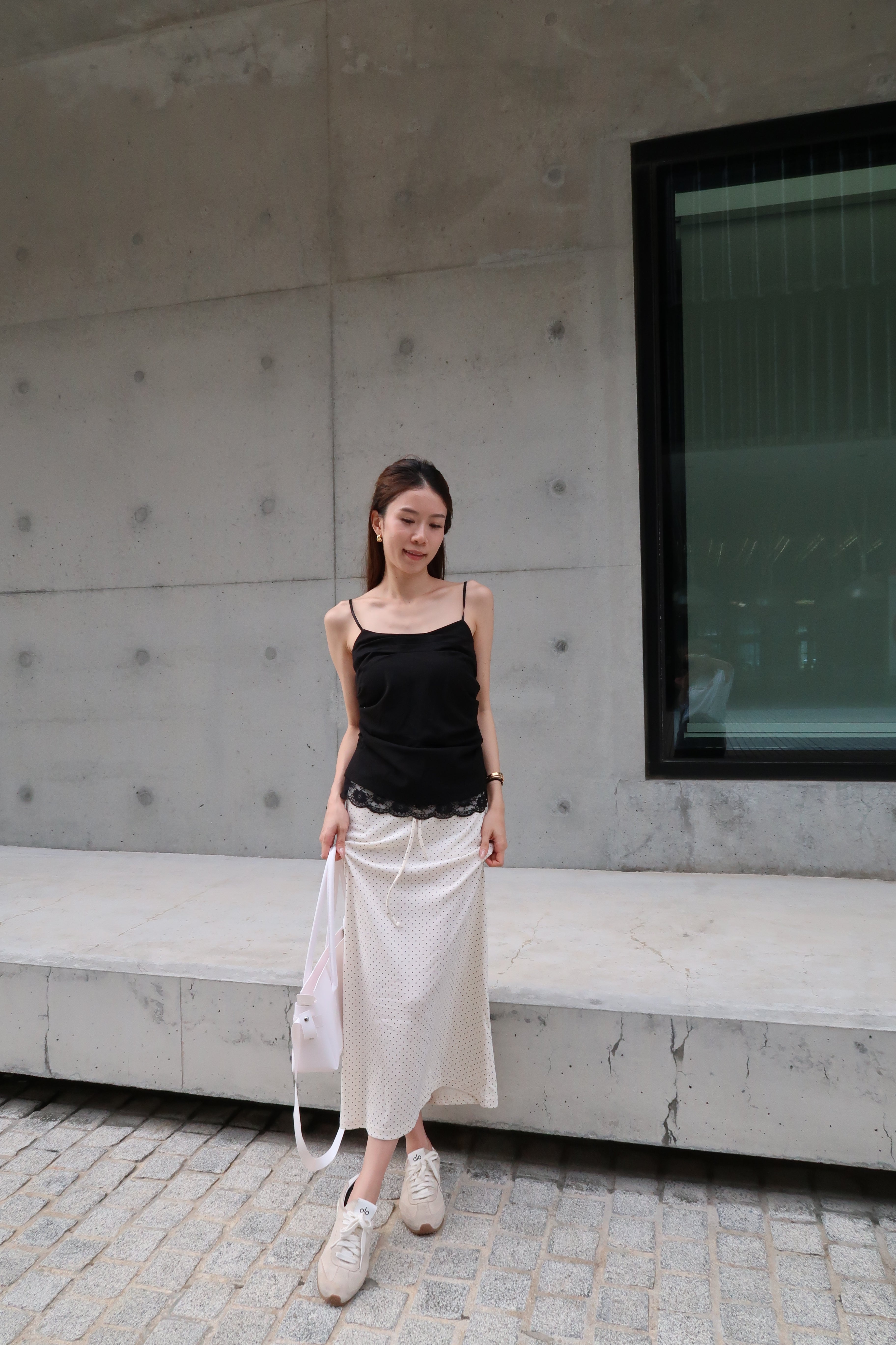Dotted Cotton Maxi Dress