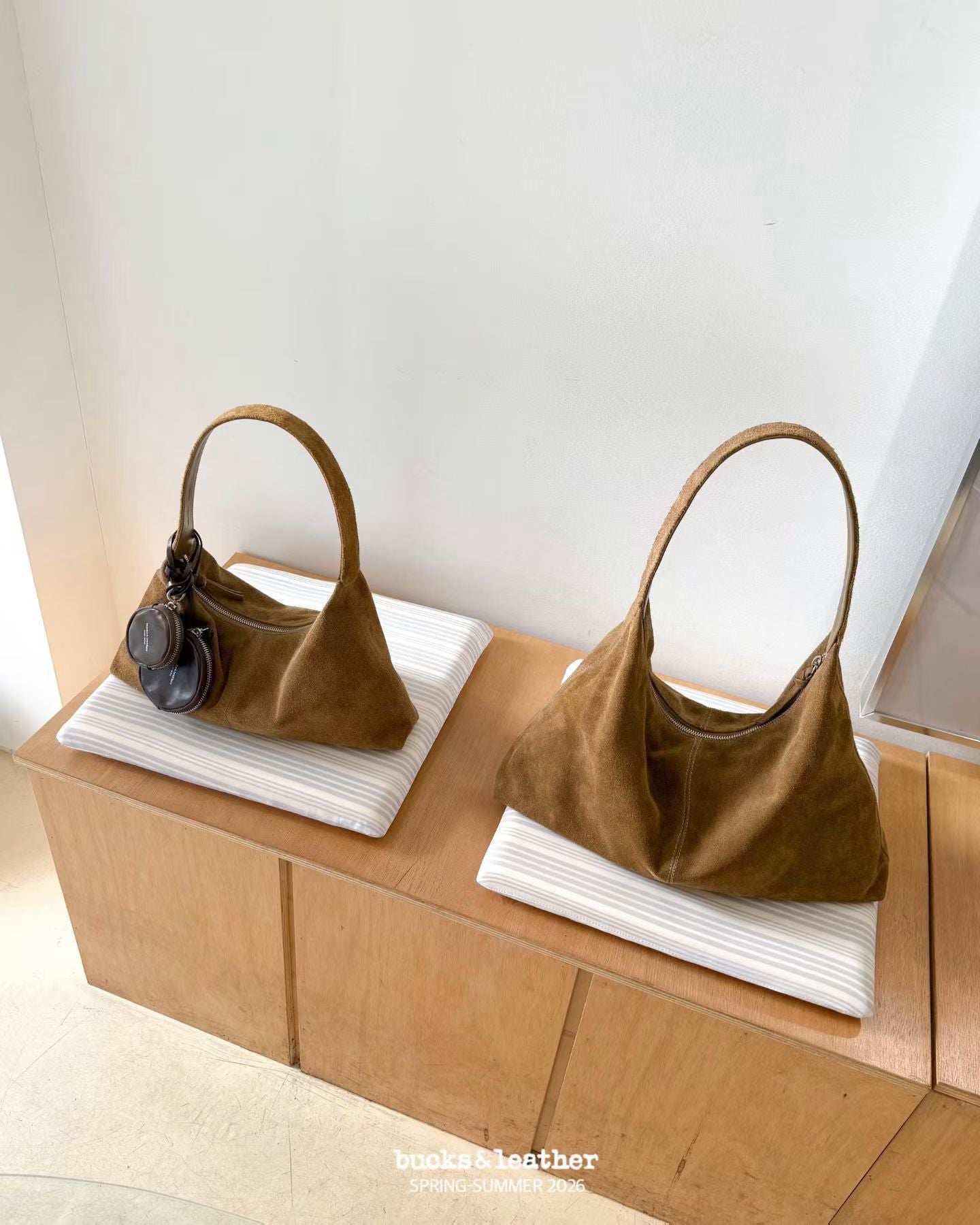 Real Leather Triangle Zipped Bag