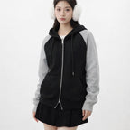 Mix Sleeves Colour Hoodie