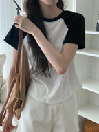 Outline Sleeves Cut T Top