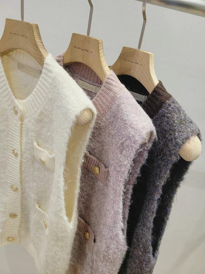 Tweed Knitted Vest