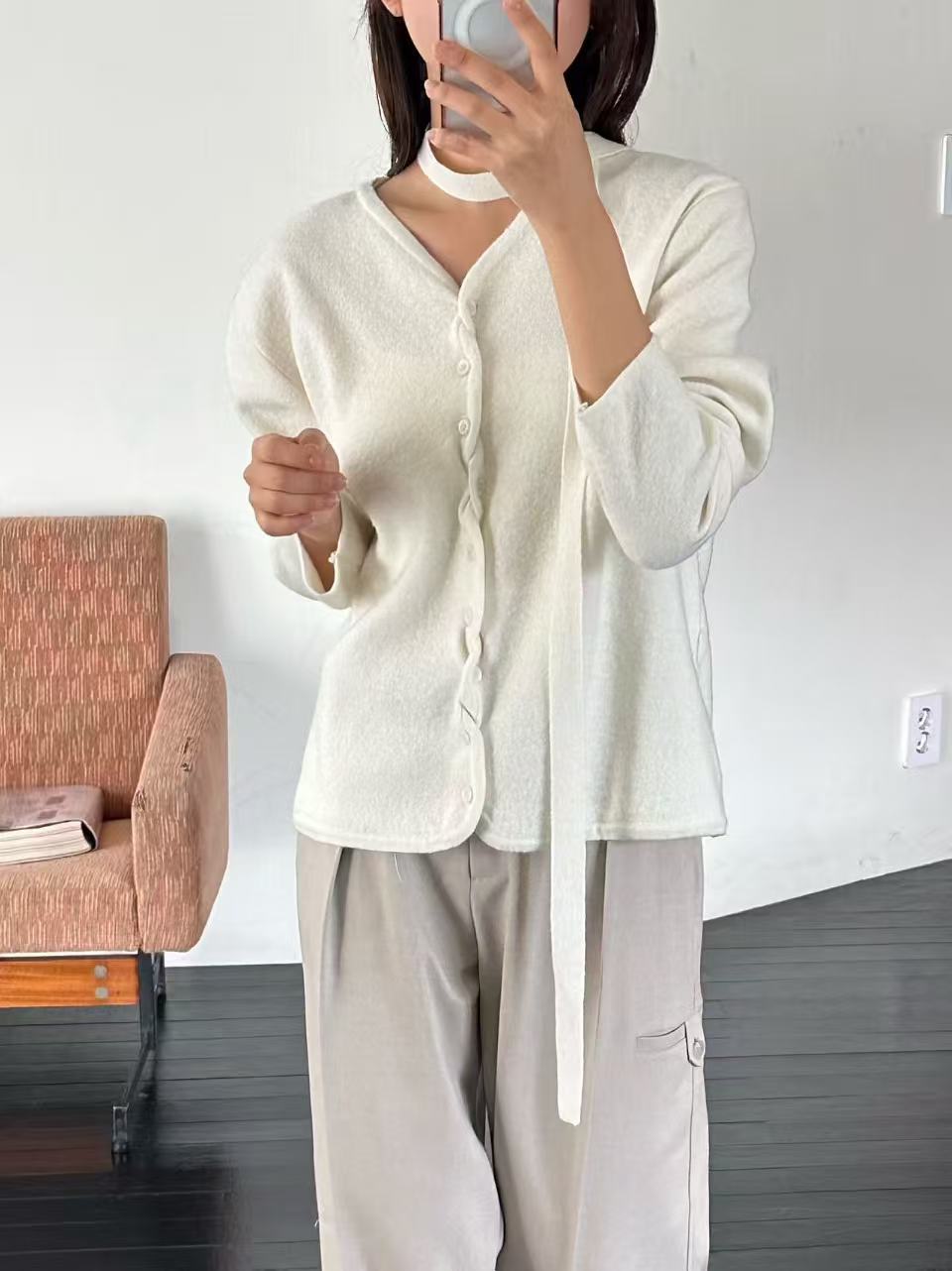 Tie Knit Cardigan