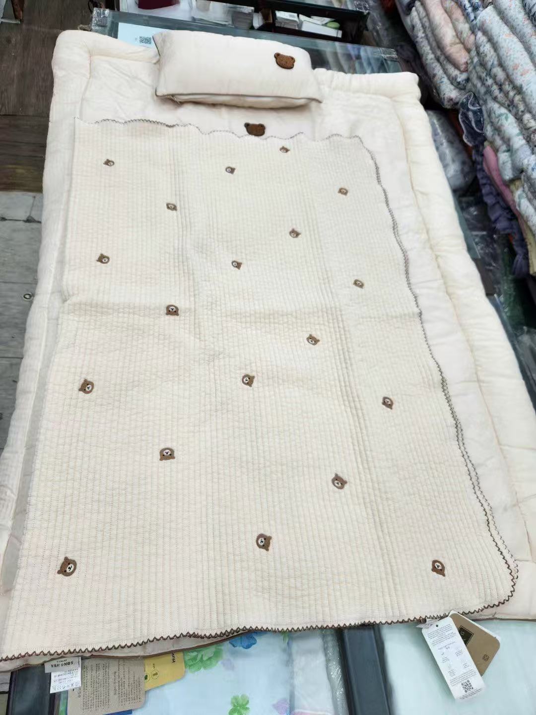 韓國天絲棉被刺繡小熊BB款（一年四季）