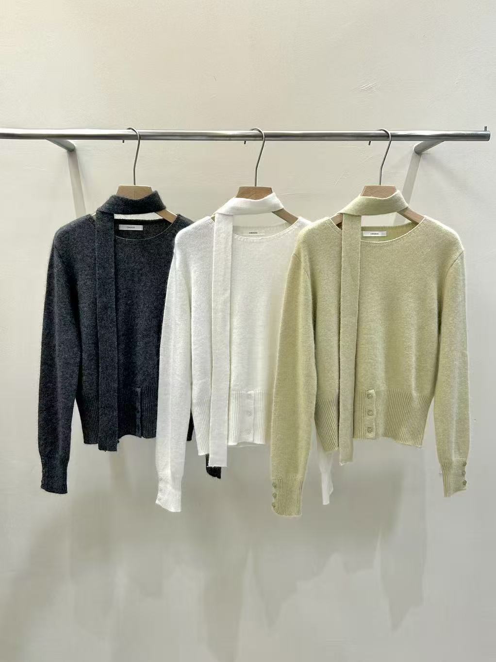 Knit Sweater with Sash