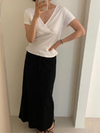V Cross Lace T Top