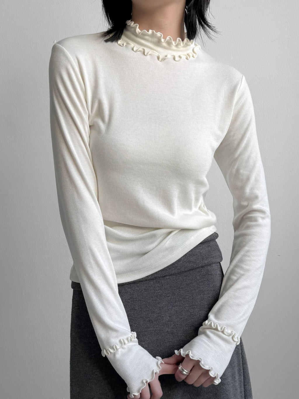 Double Ruffles Base Top