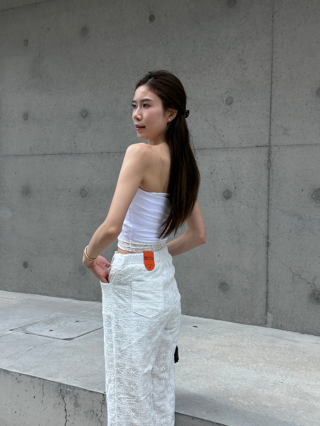 Whole Lace Flexible Pants